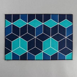 Коврик Доляна «Бурлеск», 40x60 см, цвет синий