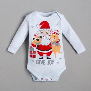 Боди с длинным рукавом Крошка Я "Happy winter".