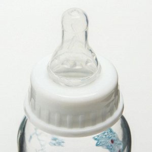 Бутылочка для кормления стеклянная, средний поток, 240 мл, цвет МИКС