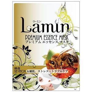 Маска тканевая для лица с пчелиным ядом, "Lamin" "Premium Essence Mask.1 шт