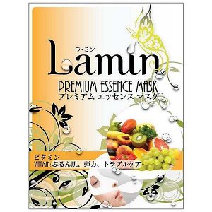 Маска для лица LAMIN витаминная с фруктовыми экстрактами, 1 шт