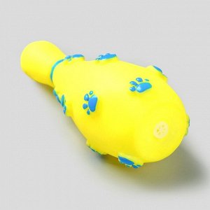 Игрушка пищащая "Кегля" для собак, 14 см, микс цветов