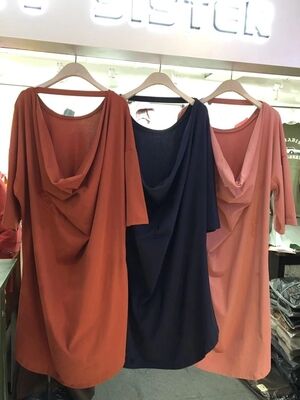 Асимметричное платье-туника с вырезом на спине Цвет: РОЗОВЫЙ