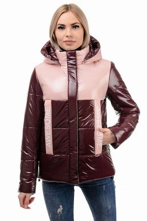 Демисезонная куртка «Хелен», 42-48, арт.288 бордо