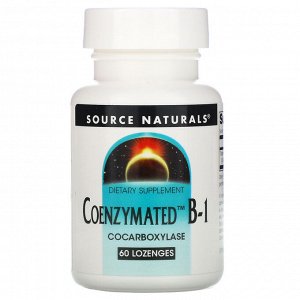 Source Naturals, ферментированный витамин B-1, 60 мг, 120 пастилок