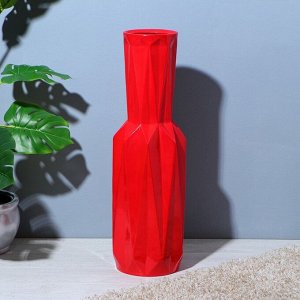 Ваза напольная "Оригами", красная, 76 см, керамика