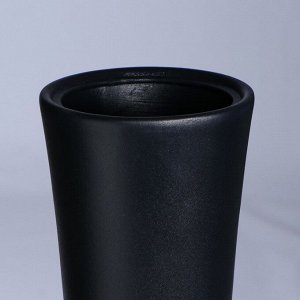 Ваза напольная "Труба", керамика, чёрная, 74 см