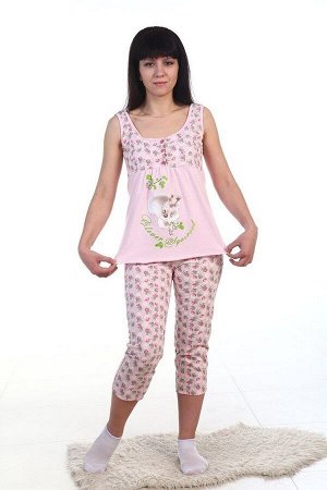 Пижама с бриджами - Белка - 1805 - розовый