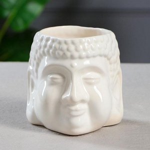 Кашпо "Будда", белое, керамика, 1.3 л