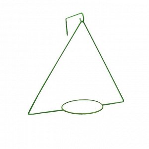 Держатель для кашпо, d = 17,5 см, с кронштейном, зелёный