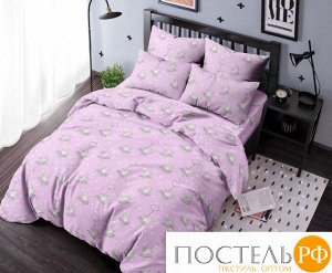 Покрывало Ночь Нежна Маленькая кошечка роз. 7593-2 110х140 Бязь 120гр.