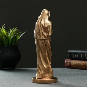 Статуэтка "Дева Мария с младенцем" 22х8см, бронза / мраморная крошка