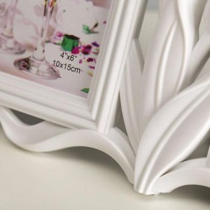 Фоторамка-коллаж на 2 фото 10x15 см «Тюльпаны», белая, 20x31 см