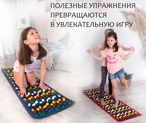 Коврик массажный "Ортопед" 100х40 см цвет синий