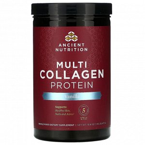 Dr. Axe / Ancient Nutrition, Multi Collagen Protein, Vanilla, 1.05 lbs (477 g)