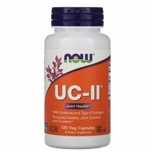 Now Foods, UC-II Joint Health, неденатурированный коллаген типа II, 120 растительных капсул