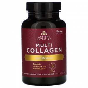 Dr. Axe Ancient Nutrition, Multi Collagen, Gut Restore, 90 Capsules