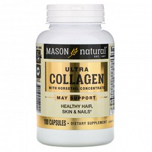 Mason Natural, Ultra Collagen with Horsetail Concentrate, 100 Capsules