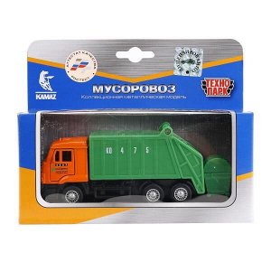 SB-16-25WB (48) Машина металл KAMAZ МУСОРОВОЗ, 12 см, двери, подвиж.дет., инерц., кор. Технопарк в кор.2*24шт