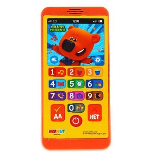 HX2501-R22 Телефон МИМИМИШКИ "забота о кеше", цифры и цвета, песни из м/ф, викторина. Умка в кор.48шт