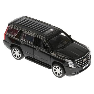 ESCALADE-BK Машина металл "CADILLAC ESCALADE" 12см, открыв. двери, инерц, черный в кор. Технопарк в кор.2*36шт