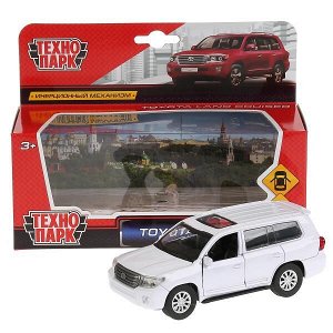 CRUISER-WT ТМ Технопарк. Машина металл "TOYOTA LAND CRUISER" 12,5см, откр. двери, инерц. БЕЛЫЙ в кор.2*36шт