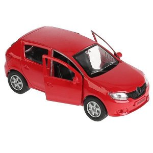 SB-17-61-RS-N(RE)-WB Машина металл RENAULT sandero, 12 см, двери, багажник, инерц., кор. Технопарк в кор.2*24шт