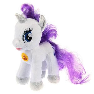 V27481/18 МЯГКАЯ ИГРУШКА "МУЛЬТИ ПУЛЬТИ" ПОНИ РАРИТИ (MY LITTLE PONY) ОЗВУЧ. РУСС. ЧИП В ПАК. 18СМ в кор.24шт