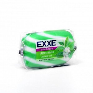 Крем - мыло Exxe 1+1 "Оливковое масло" зеленое полосатое, 80 г