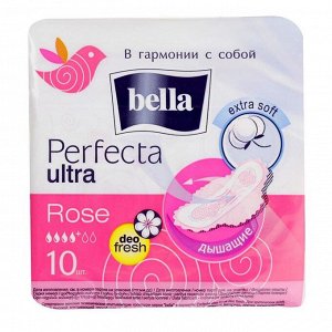 Гuгuенuчеckuе пpokлaдku Bella Perfecta ULTRA Rose Deo Fresh, 10 шт