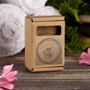 Натуральное крафтовое травяное мыло "Лавр благородный" в коробке, "Добропаровъ", 100 г