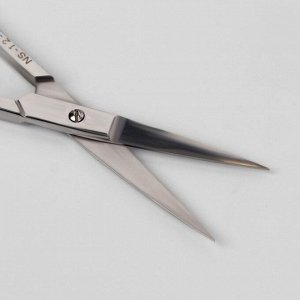 Ножницы маникюрные, прямые, узкие, 10 см, цвет серебристый, NS-1/2-S(ST)