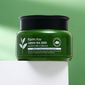 Крем для лица FarmStay, увлажняющий, с семенами зелёного чая, 100 г