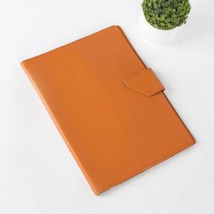 Папка для документов на кнопке, 1 комплект, цвет оранжевый