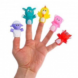 IQ-ZABIAKA Набор пальчиковыx игрушек «Милые зверята», по методике Монтессори