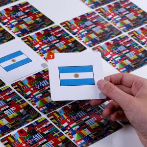 Настольная игра «Мемо Флаги», 50 карточек