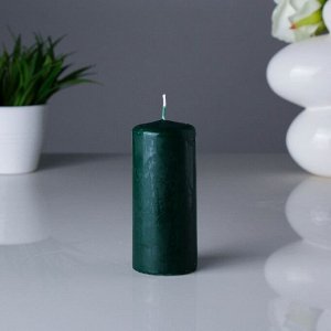 Свеча - цилиндр 50х115 темно-зеленая