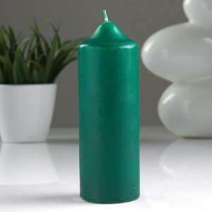 Свеча классическая 5х15 см, зеленая