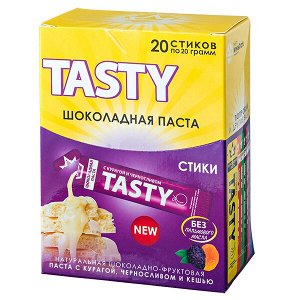 шоколадная паста Tasty с курагой, черносливом и кешью 400 г (20 стиков по 20 г) 1 уп.х 10 шт.