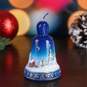 Свеча декоративная "Колокольчик Рождественский", большая, 6,5?6,5?10 см