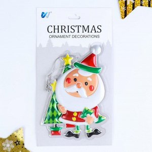 Декор пластик объёмный "Новогодний - Дед Мороз" МИКС 23х12,5 см