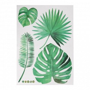 Наклейка пластик интерьерная "Пальмовые листья" 50х70 см
