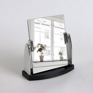 Зеркало настольное, зеркальная поверхность 11,5 - 14,5 см, цвет серебристый