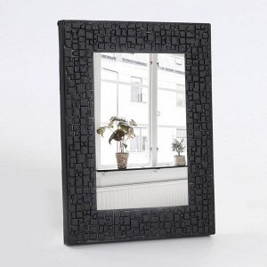 Зеркало интерьерное «Мозаика», на подставке, зеркальная поверхность — 9,2 - 14,1 см, цвет чёрный
