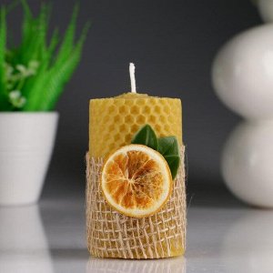Свеча из вощины "Классика" с апельсином, 5,3?8 см