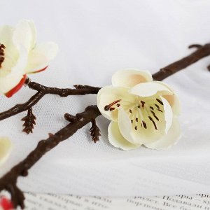 Цветы искусственные "Веточка сакуры" 2,5х42 см, белый