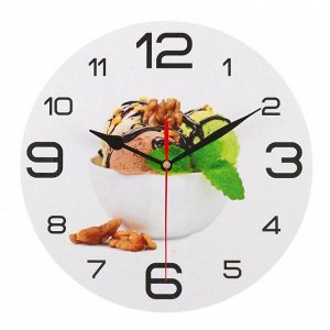 Часы настенные круглые "Мороженое с мятой", 24 см микс