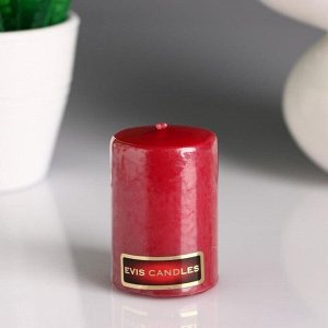 Свеча- цилиндр, парафиновая, бордо, 4?6 см