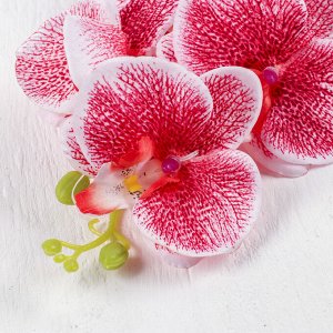Цветы искусственные "Орхидея Тигровая" 90 см, красно-белая