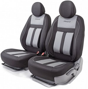 Получехлы на передние сиденья CUSHION COMFORT, материал эко-хлопок, 5 мм поролон, новое лекало - 3D крой, большой поясничный упор, 4 предмета, выглядят как чехлы, устанавливаются как накидки, открытая